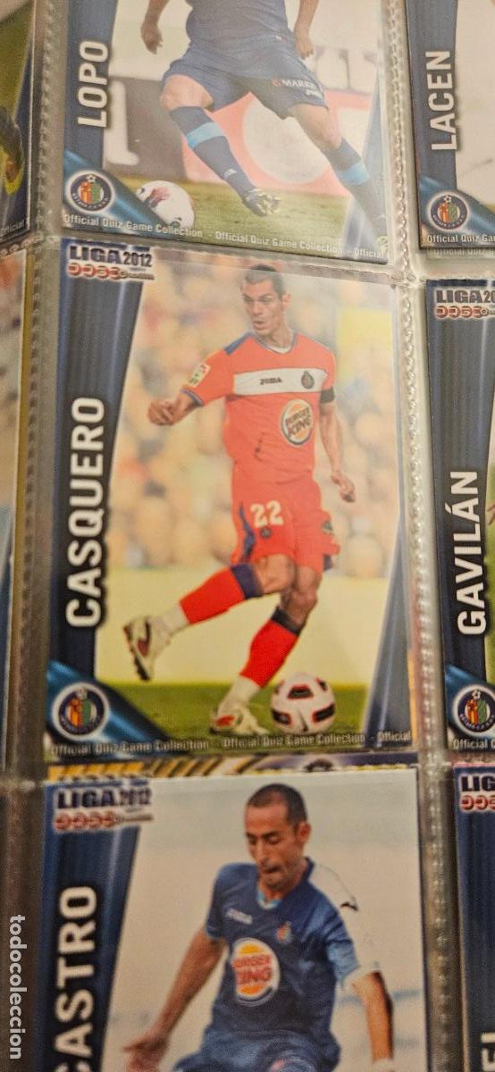 Football Stickers: 419 Casquero - Getafe CF - quiz game 2011 2012 sport mundicromo trading card