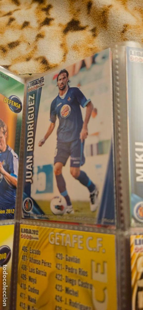 Football Stickers: 424 J. Rodr&iacute;guez - Getafe CF - quiz game 2011 2012 sport mundicromo trading card