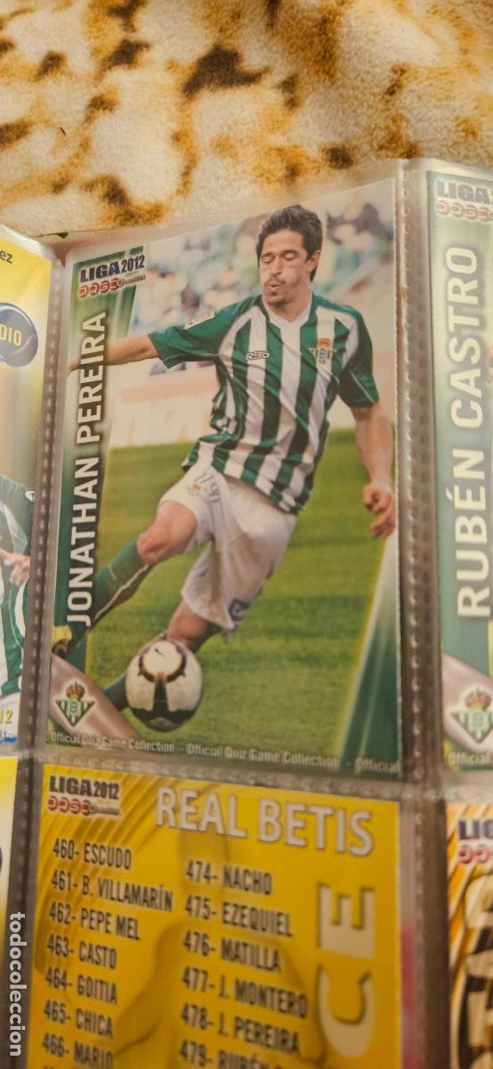 Cromos de f&uacute;tbol: 478 Jonathan Pereira - Real Betis - quiz game 2011 2012 sport mundicromo trading card