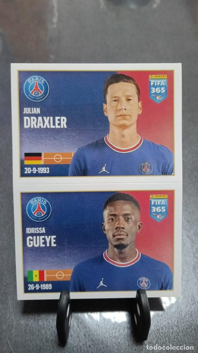 Cromos de f&uacute;tbol: Fifa 365 2021 2022 Draxler Gueye 174 Paris Saint Germain Sin Pegar