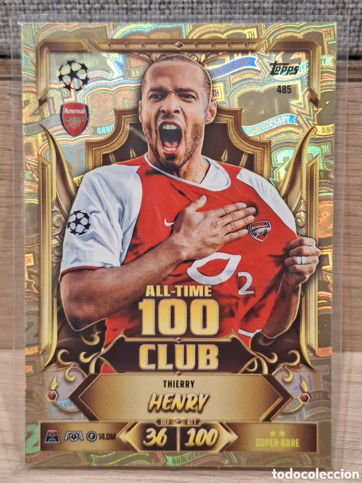 Cromos de f&uacute;tbol: #485 All-time 100 club - Thierry Henry