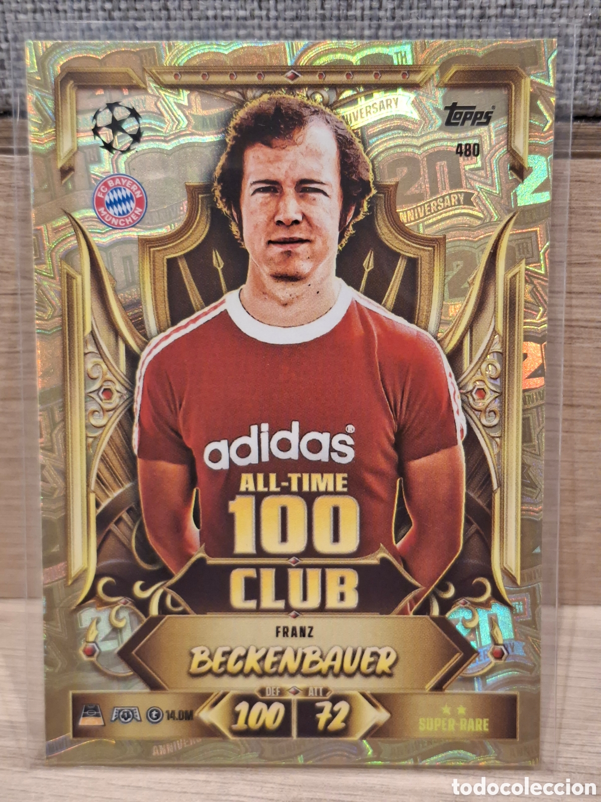 Cromos de f&uacute;tbol: #480 All-time 100 Club - Franz Beckenbauer