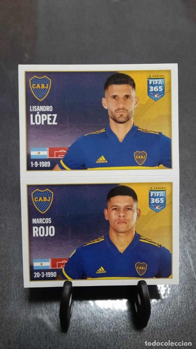 Cromos de f&uacute;tbol: Fifa 365 2021 2022 Lisandro Lopez Marcos Rojo 6 Boca Juniors Sin Pegar