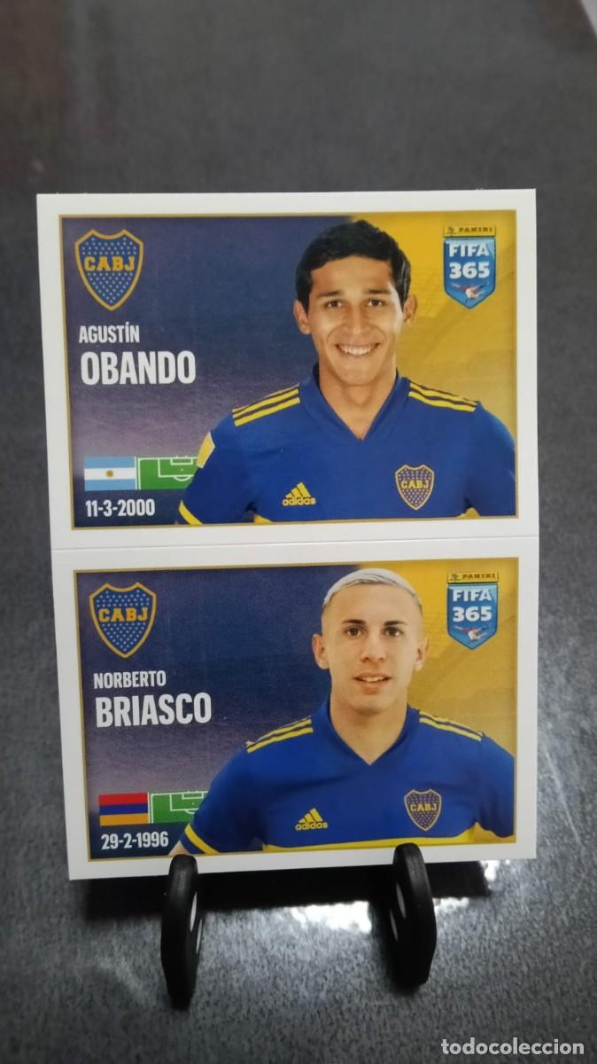 Cromos de f&uacute;tbol: Fifa 365 2021 2022 Obando Briasco 12 Boca Juniors Sin Pegar
