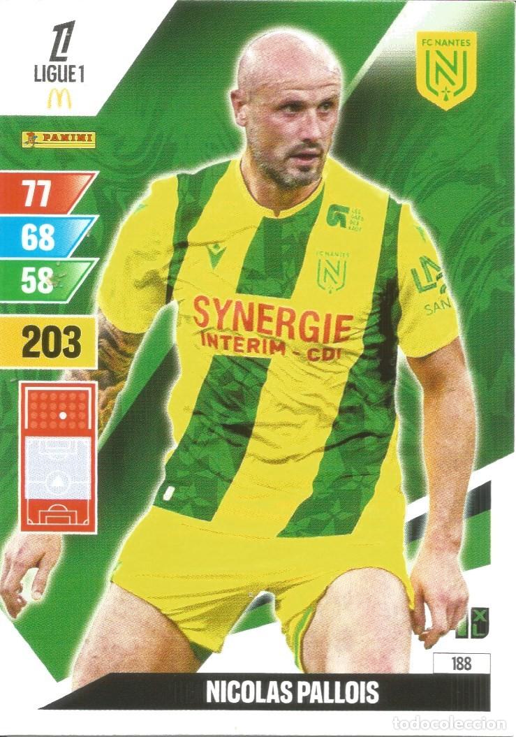 Cromos de f&uacute;tbol: Carta N&uacute;mero 188 - N. Pallois - FC Nantes - Ligue 1 McDonald's 2024-25 - Adrenalyn XL (Panini, 2024)