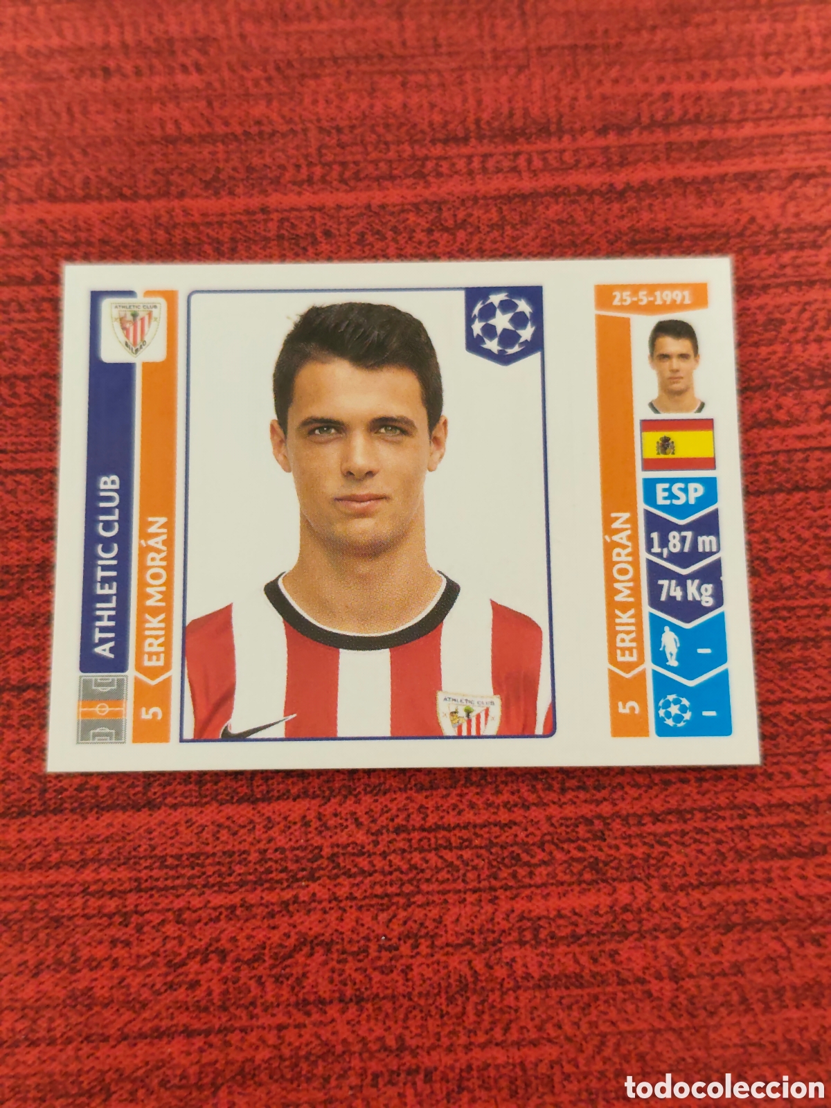 Cromos de f&uacute;tbol: 611 MOR&Aacute;N ATHLETIC BILBAO UEFA CHAMPIONS LEAGUE 2014 2015 PANINI