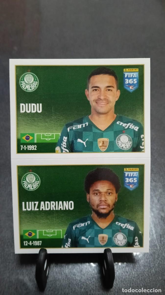 Cromos de f&uacute;tbol: Fifa 365 2021 2022 Dudu Luiz Adriano 27 Palmeiras Sin Pegar