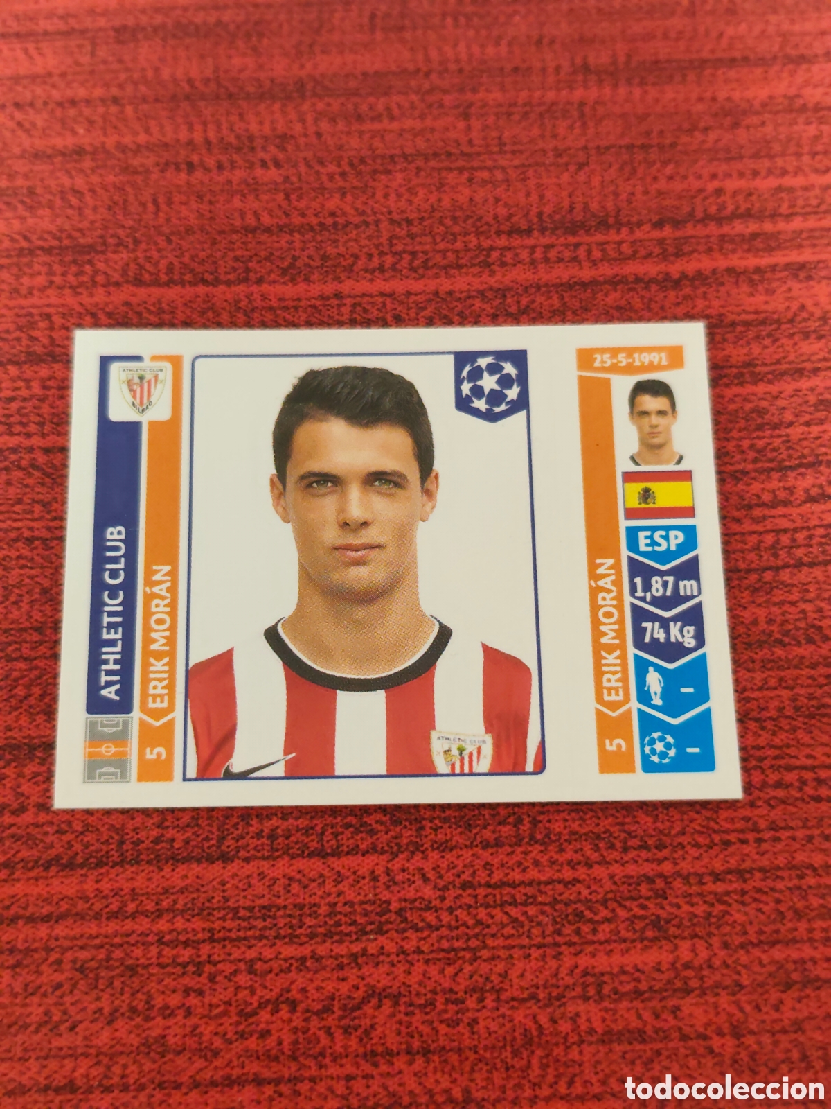 Cromos de f&uacute;tbol: 611 MOR&Aacute;N ATHLETIC BILBAO UEFA CHAMPIONS LEAGUE 2014 2015 PANINI