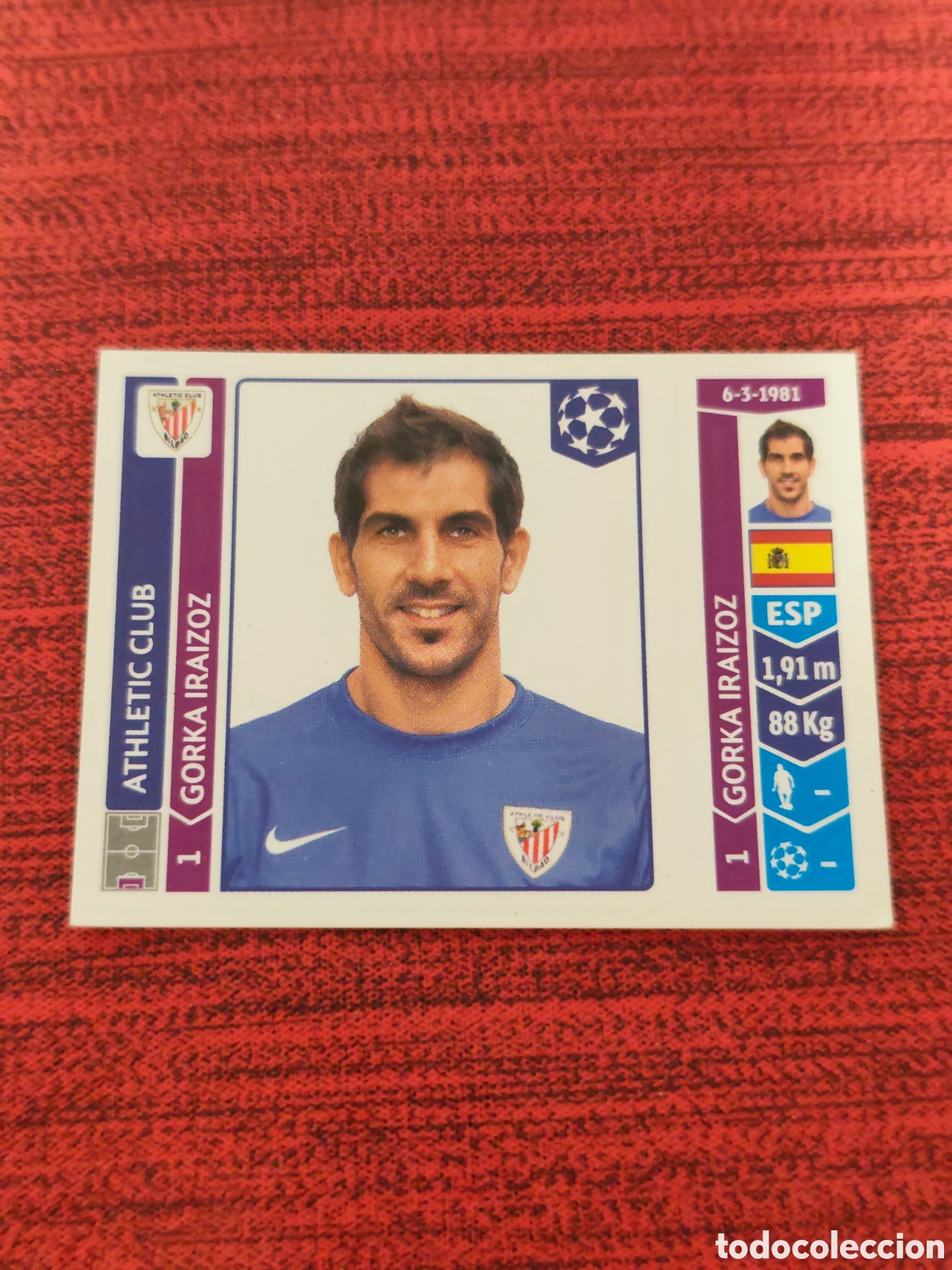 Cromos de f&uacute;tbol: 597 IRAIZOZ ATHLETIC BILBAO UEFA CHAMPIONS LEAGUE 2014 2015 PANINI