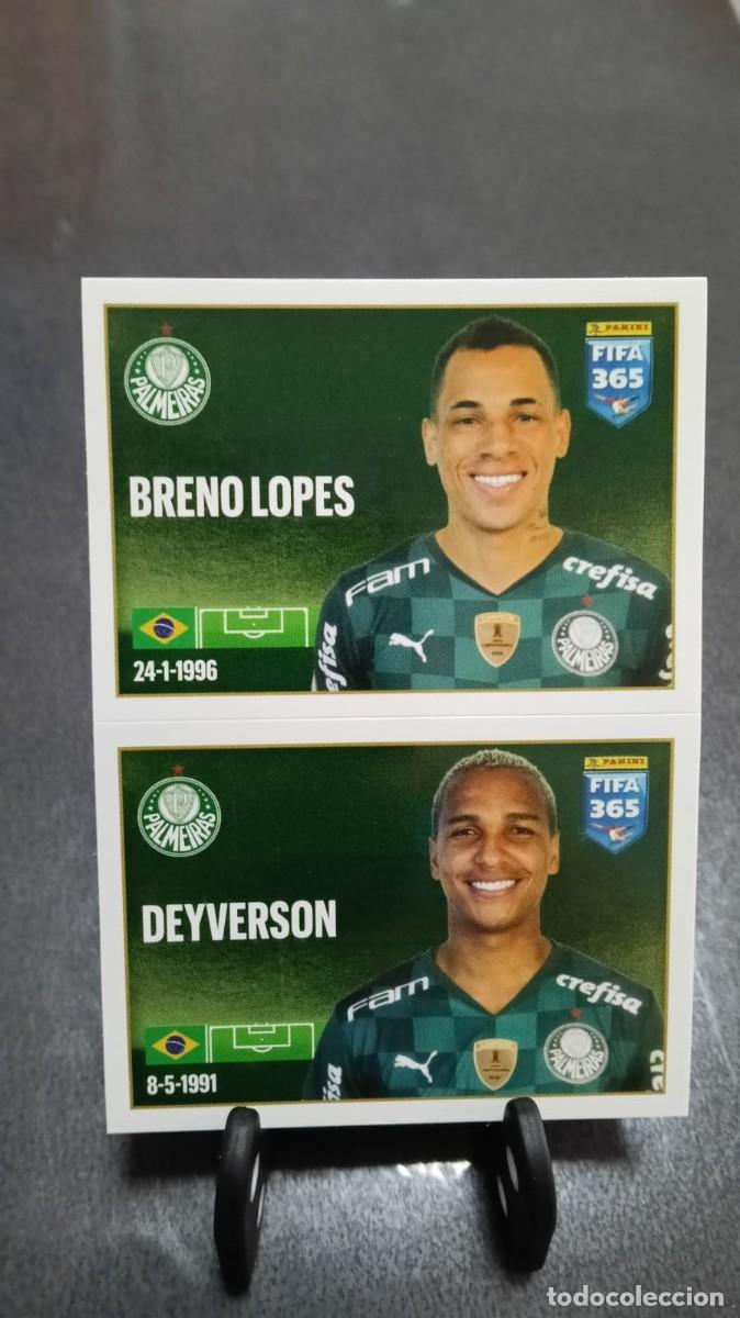 Cromos de f&uacute;tbol: Fifa 365 2021 2022 Breno Lopes Deyverson 26 Palmeiras Sin Pegar