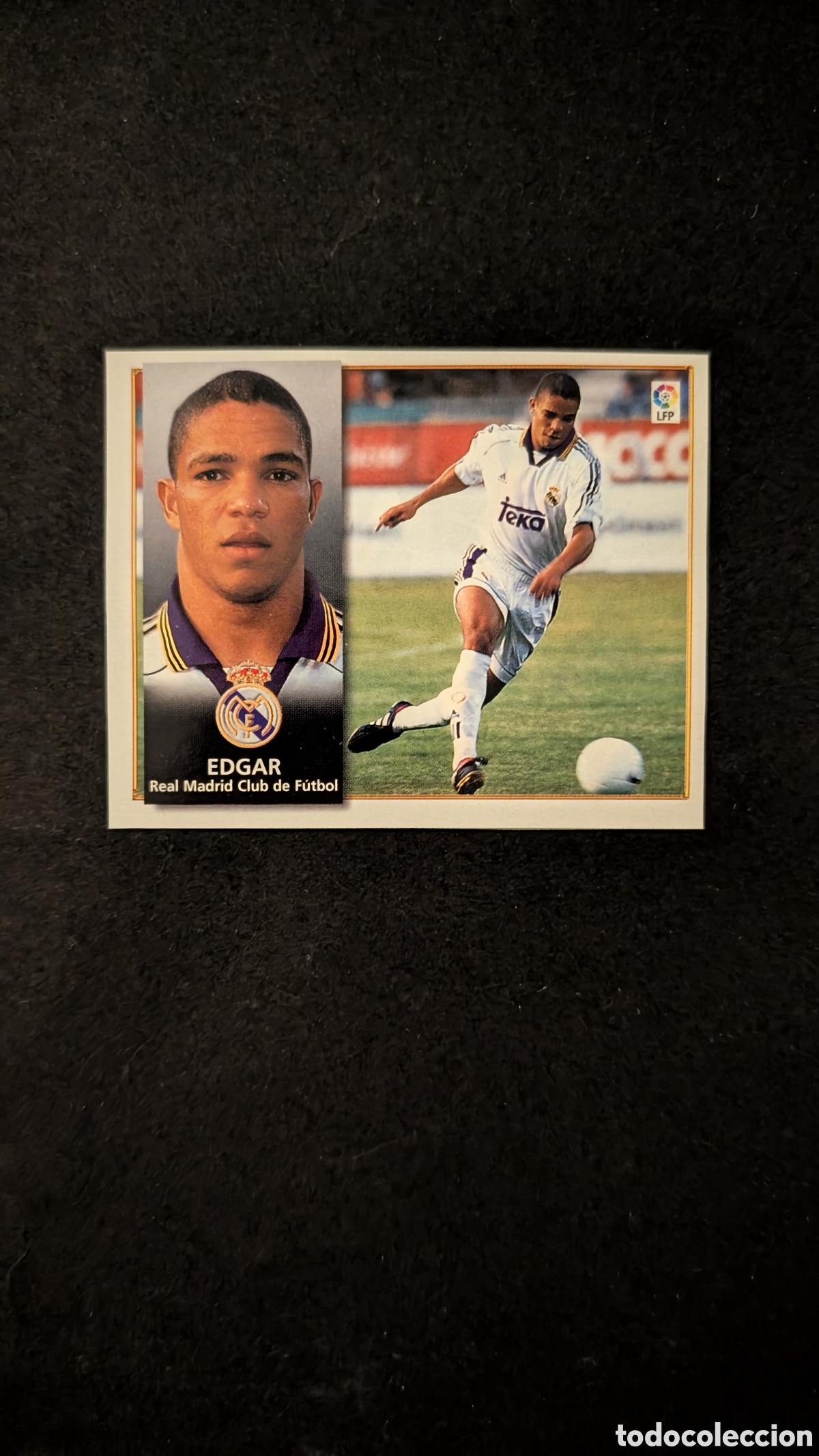 Cromos de f&uacute;tbol: EDGAR REAL MADRID FICHAJE 24 LIGA ESTE 1998/99 98 99 RECORTADO
