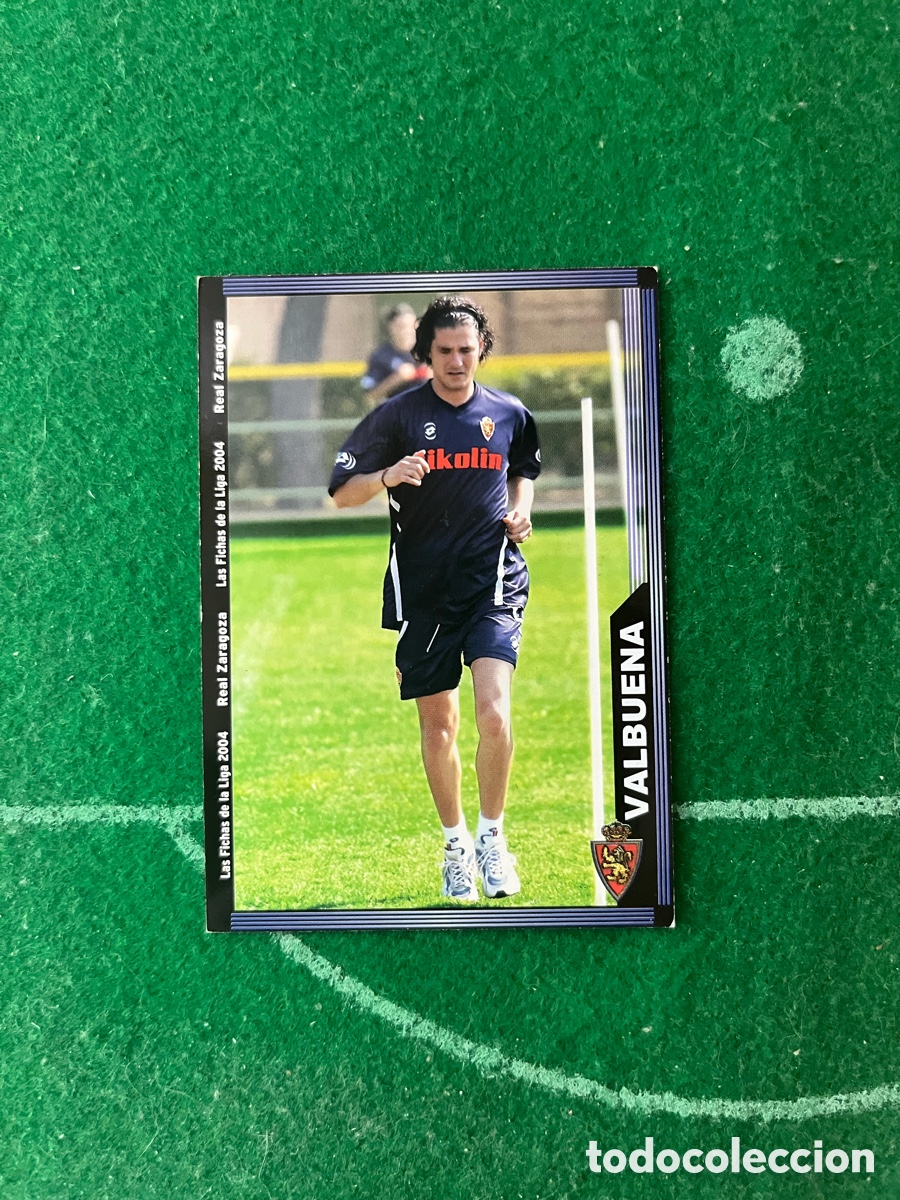 Cromos de f&uacute;tbol: 491 VALBUENA REAL ZARAGOZA LAS FICHAS DE LA LIGA 2003 2004 MUNDICROMO