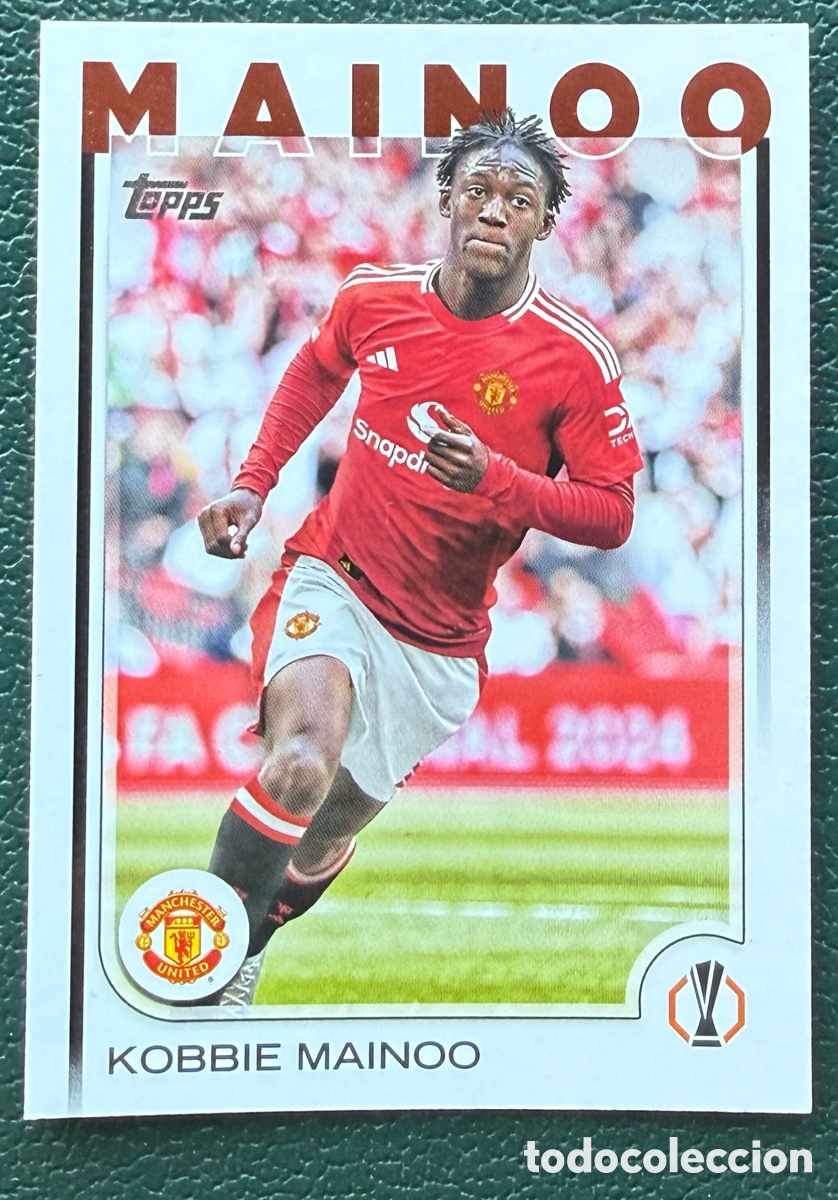 Cartes &agrave; collectionner de Football: 29 MAINOO MANCHESTER UNITED FICHAS ALBUM TOPPS UEFA CLUB COMPETITIONS 2024 2025 24 25