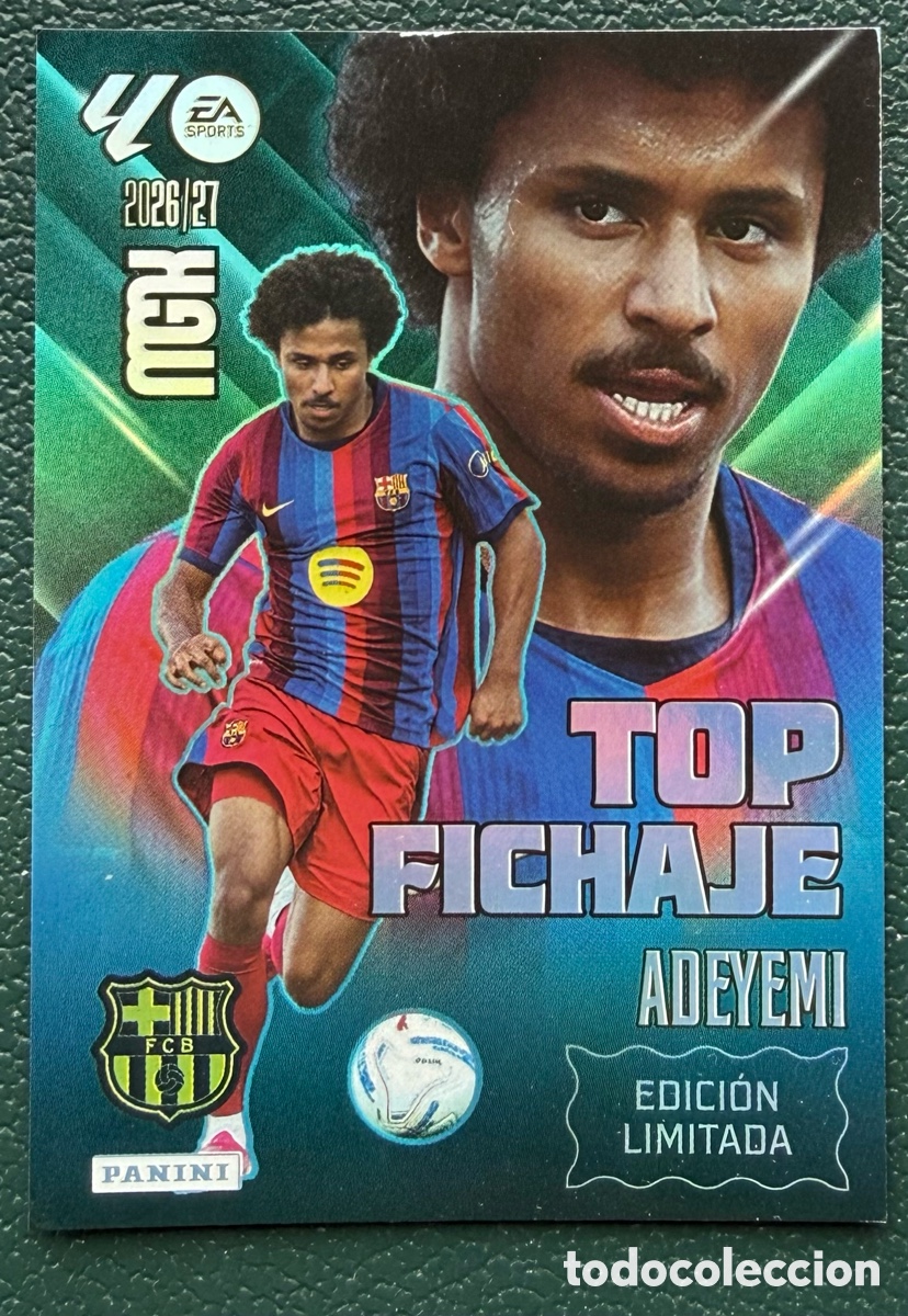 Cromos de f&uacute;tbol: ADEYEMI FC BARCELONA EDICION LIMITADA FICHAS ALBUM MEGACRACKS 2026 2027 MGK 26 27