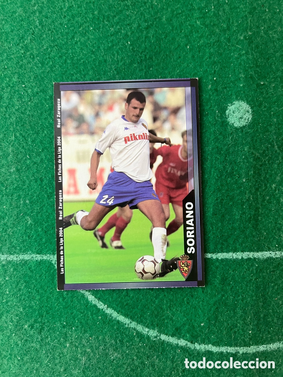 Cromos de f&uacute;tbol: 500 SORIANO REAL ZARAGOZA LAS FICHAS DE LA LIGA 2003 2004 MUNDICROMO