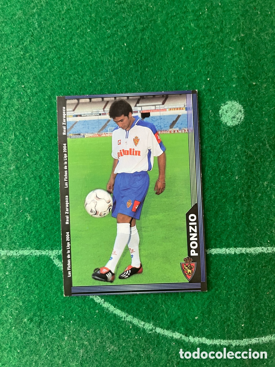 Cromos de f&uacute;tbol: 502 PONZIO REAL ZARAGOZA LAS FICHAS DE LA LIGA 2003 2004 MUNDICROMO