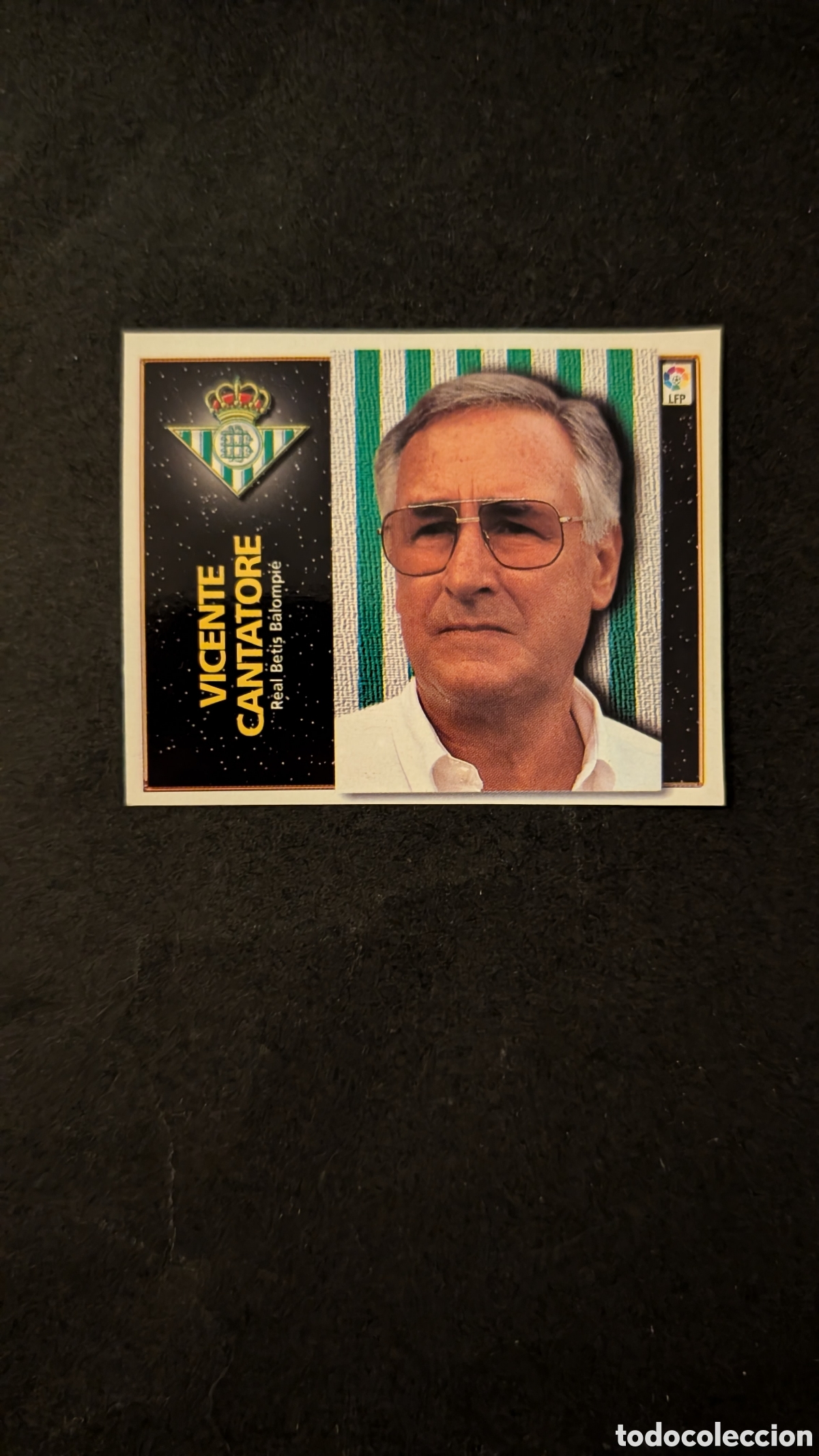 Cromos de f&uacute;tbol: VICENTE CANTATORE ENTRENADOR BETIS COLOCA LIGA ESTE 1998/99 98 99 RECORTADO