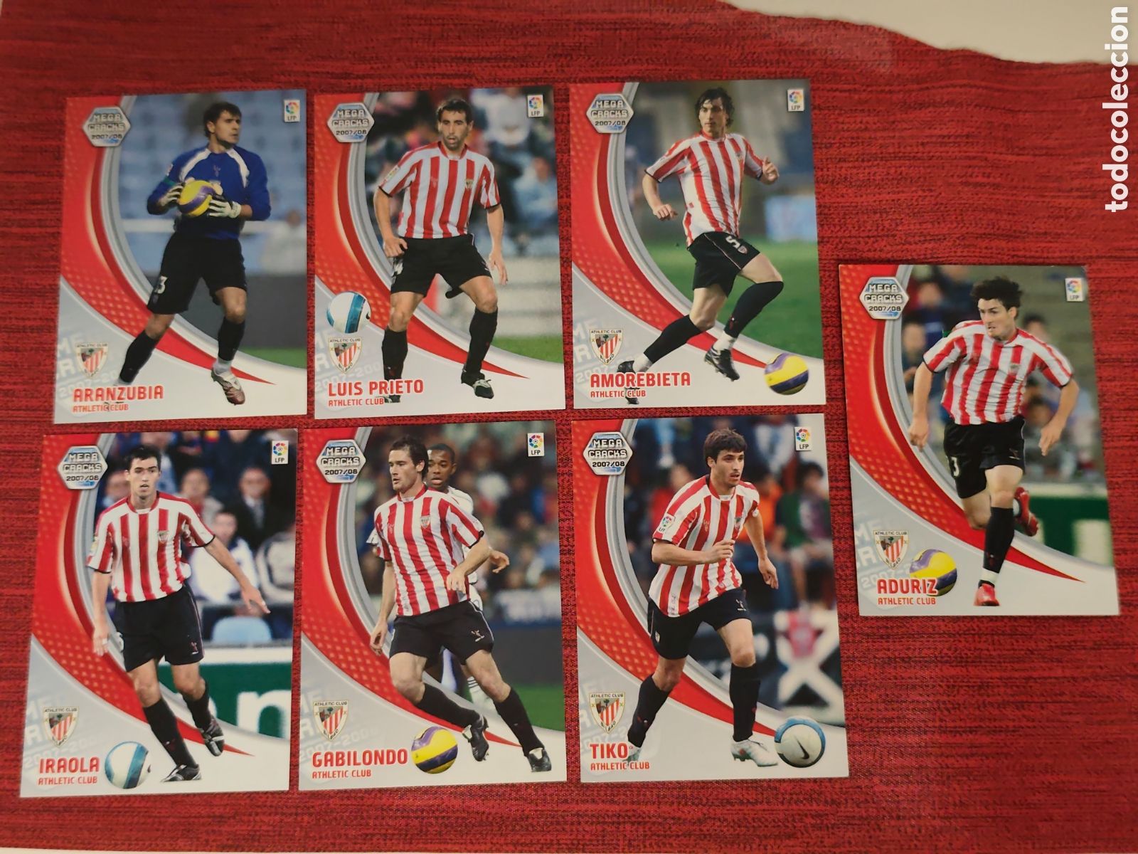 Cromos de f&uacute;tbol: 7 CARDS ATHLETIC BILBAO MEGACRACKS 2007 2008