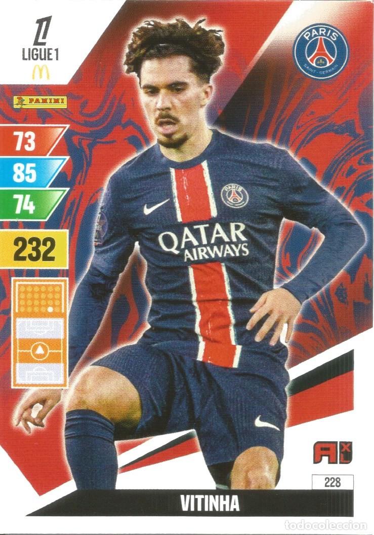 Cromos de f&uacute;tbol: Carta N&uacute;mero 228 - Vitinha - PSG - Ligue 1 McDonald's 2024-25 - Adrenalyn XL (Panini, 2024)