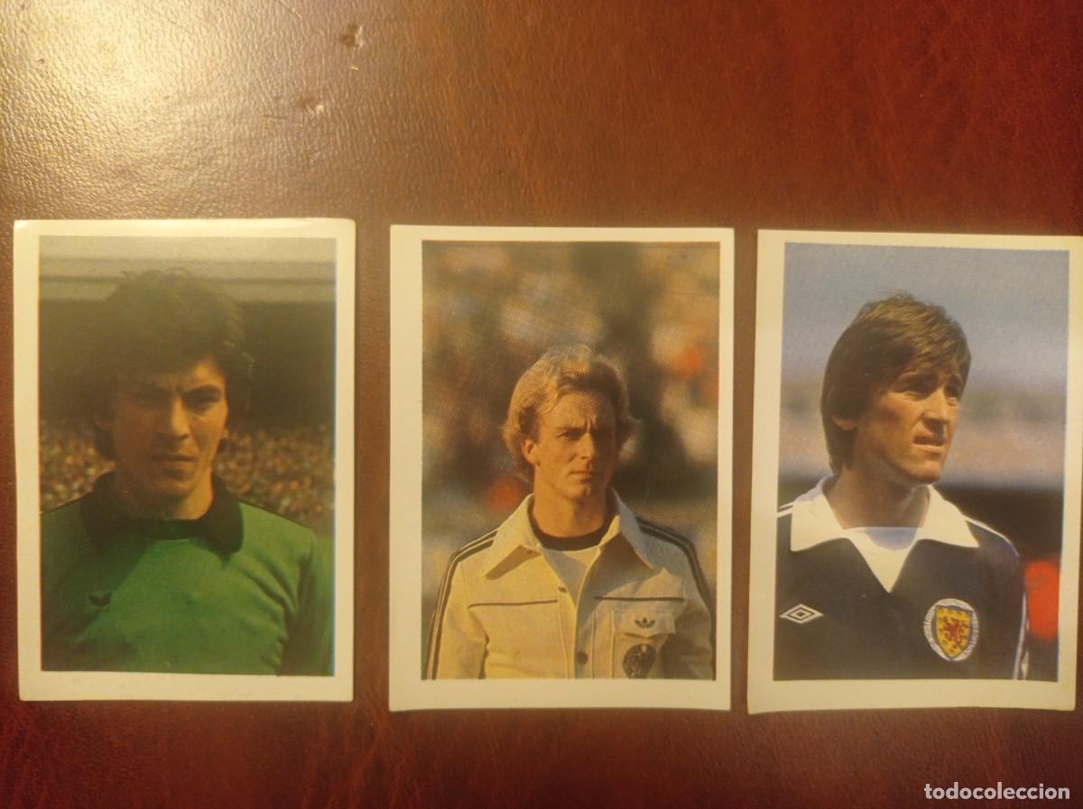 Cromos de f&uacute;tbol: Lote Disvenda Mundial 82: Rummenigge, Dalglish, Dassaev