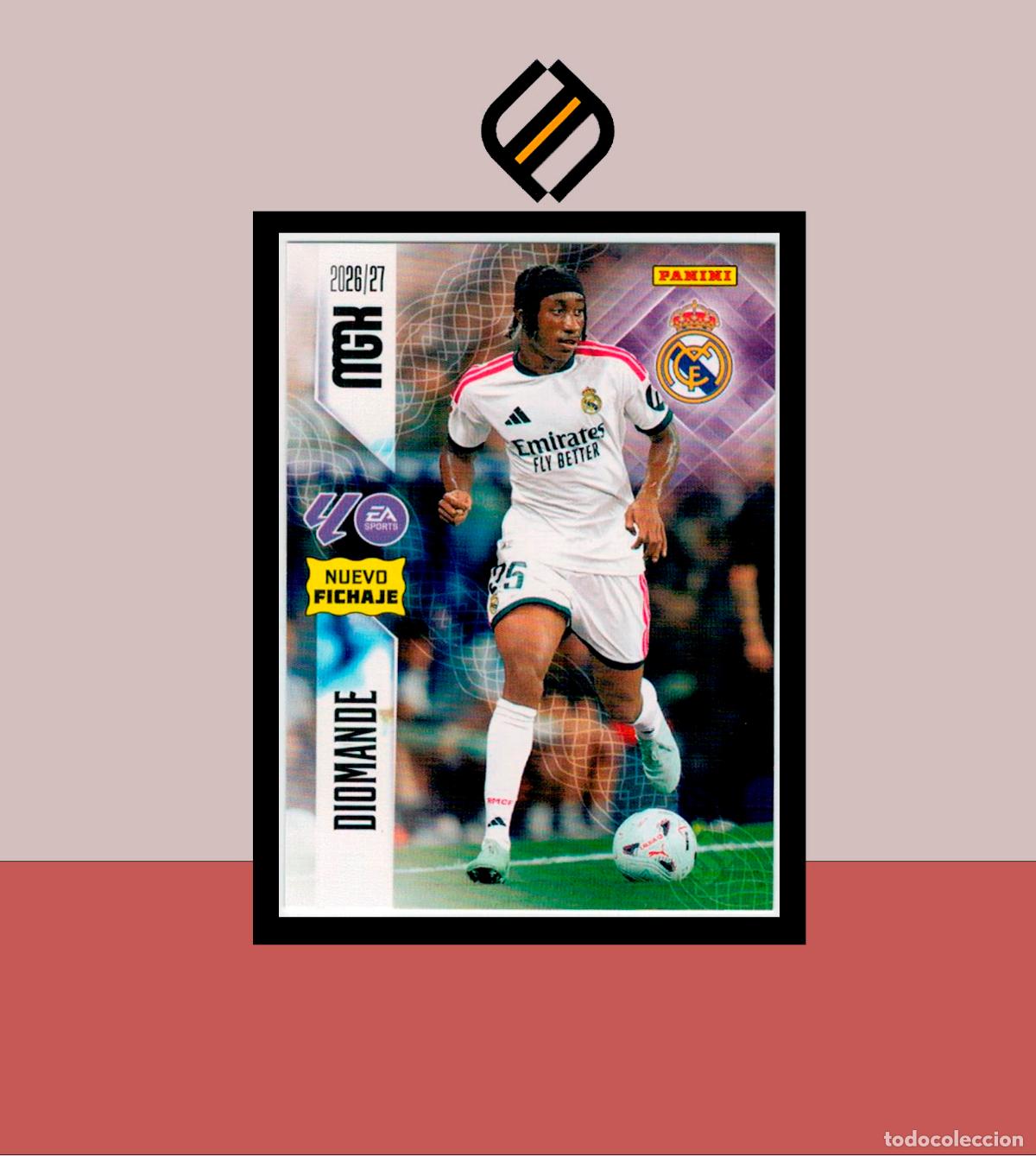 Cromos de f&uacute;tbol: MEGACRACKS 2026 2027 26 27 PANINI N&ordm; 478 DIOMAND&Eacute; REAL MADRID COLECCI&Oacute;N MGK NUEVO FICHAJE 2 ED