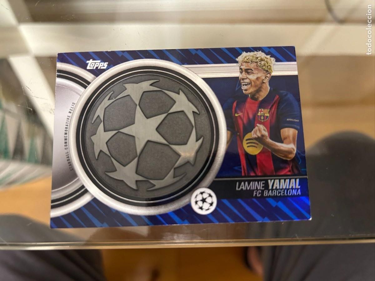 Cromos de f&uacute;tbol: LAMINE YAMAL RELIC CARDS NUEVA RELIEVE GRUESA NUEVA