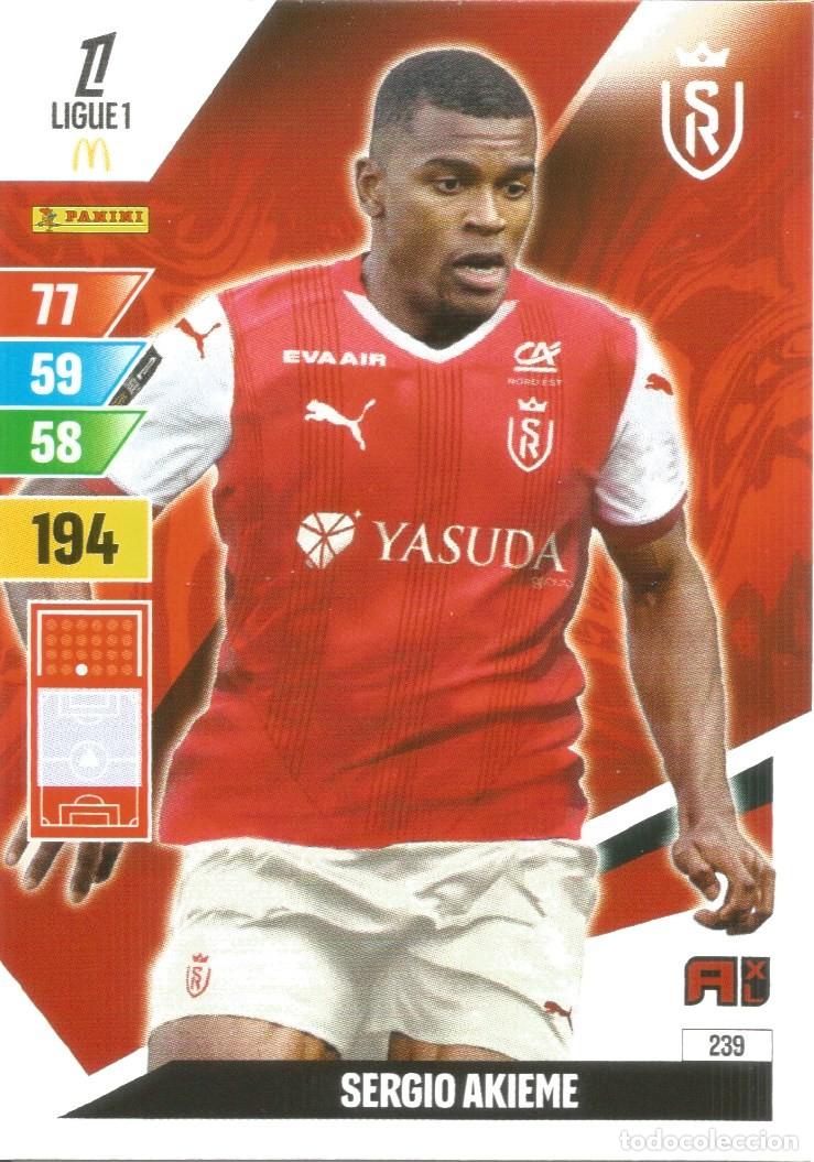 Cromos de f&uacute;tbol: Carta N&uacute;mero 239 - Sergio Akieme - Reims - Ligue 1 McDonald's 2024-25 - Adrenalyn XL (Panini, 2024)