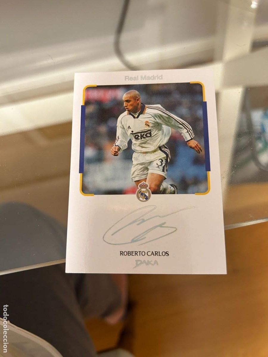 Cromos de f&uacute;tbol: ROBERTO CARLOS DAKA FIRMADO Y NUMERADO 37 DE 50 NUEVO