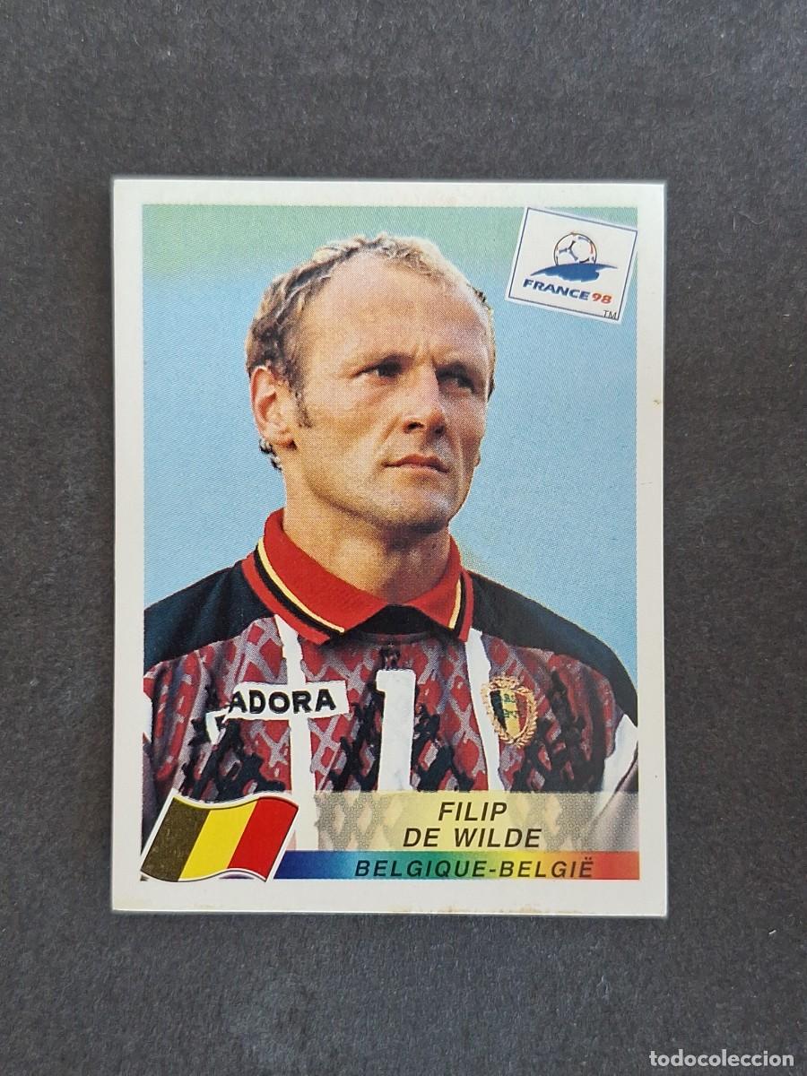 Cromos de f&uacute;tbol: L1 FILIP DE WILDE SELECCION BELGICA 319 MUNDIAL FRANCIA 98 PANINI NUNCA PEGADO SIN PEGAR