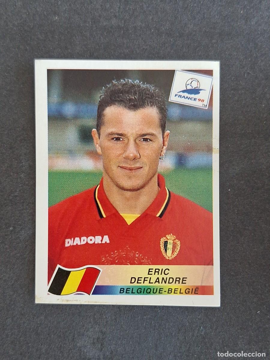 Cromos de f&uacute;tbol: L1 ERIC DEFLANDRE SELECCION BELGICA 320 MUNDIAL FRANCIA 98 PANINI NUNCA PEGADO SIN PEGAR