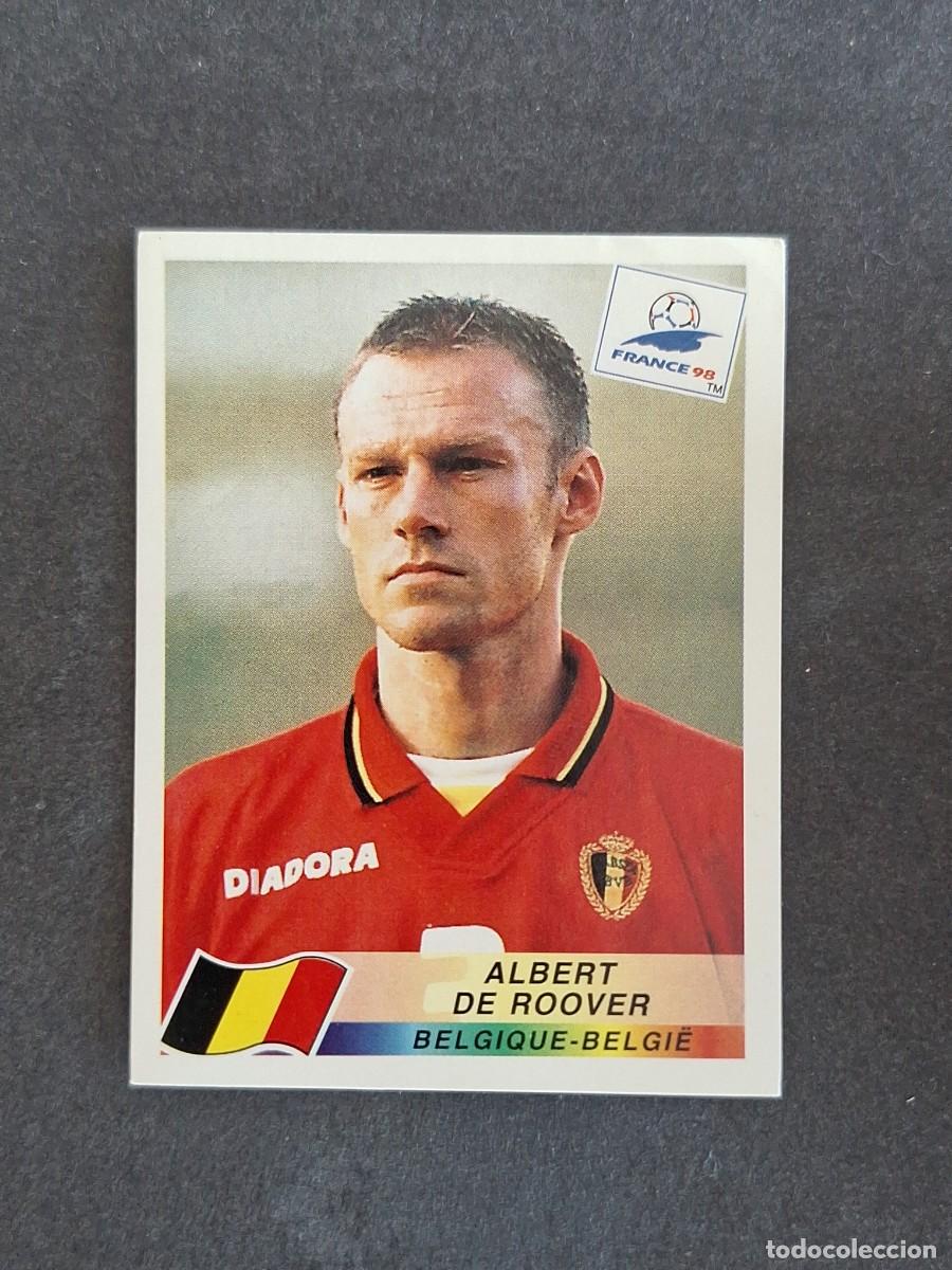 Cromos de f&uacute;tbol: L1 ALBERT DE ROOVER SELECCION BELGICA 323 MUNDIAL FRANCIA 98 PANINI NUNCA PEGADO SIN PEGAR