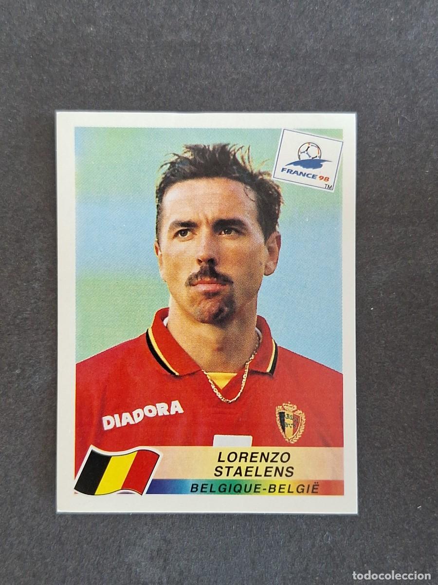 Cromos de f&uacute;tbol: L1 LORENZO STAELENS SELECCION BELGICA 326 MUNDIAL FRANCIA 98 PANINI NUNCA PEGADO SIN PEGAR