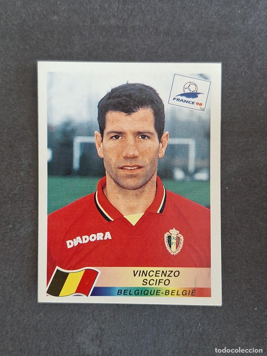 Cromos de f&uacute;tbol: L1 VINCENZO SCIFO SELECCION BELGICA 327 MUNDIAL FRANCIA 98 PANINI NUNCA PEGADO SIN PEGAR