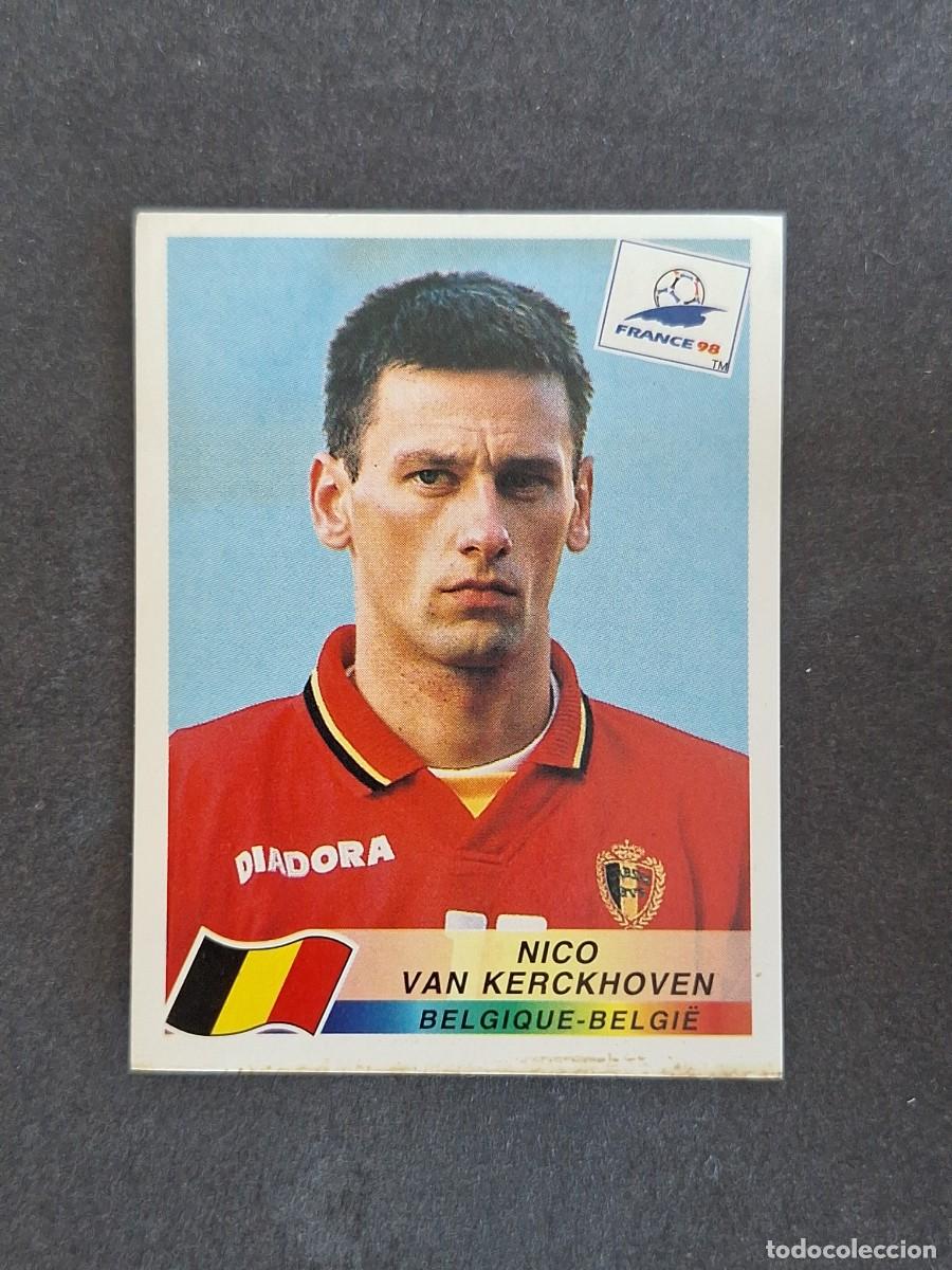 Cromos de f&uacute;tbol: L1 NICO VAN KERCKHOVEN SELECCION BELGICA 329 MUNDIAL FRANCIA 98 PANINI NUNCA PEGADO SIN PEGAR