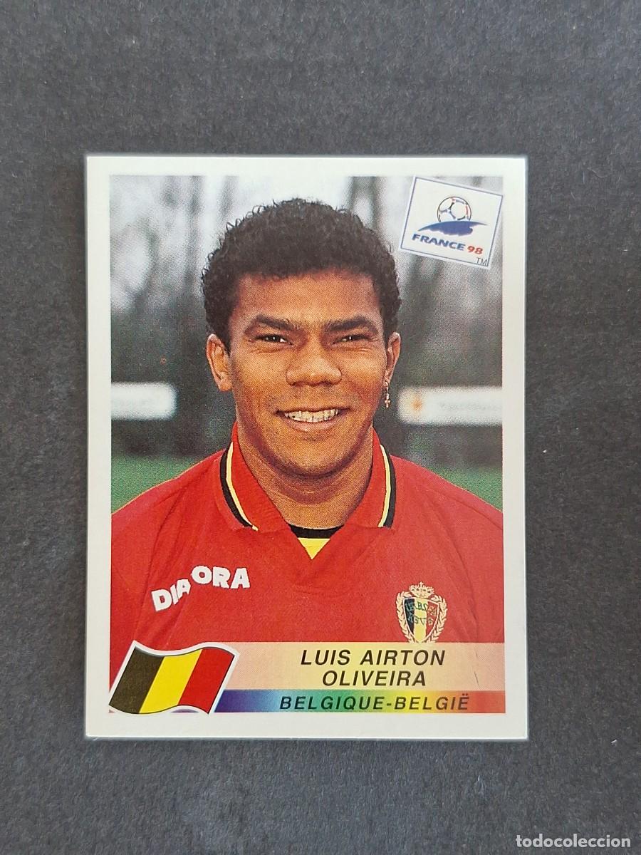 Cromos de f&uacute;tbol: L1 LUIS AIRTON OLIVEIRA SELECCION BELGICA 332 MUNDIAL FRANCIA 98 PANINI NUNCA PEGADO SIN PEGAR