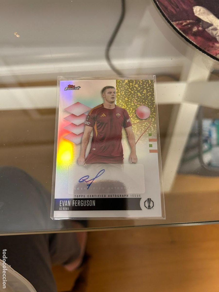 Cromos de f&uacute;tbol: EVAN FERGUSON TOPSS AUTOGRAFO CERTIFICADO ROMA NUEVO