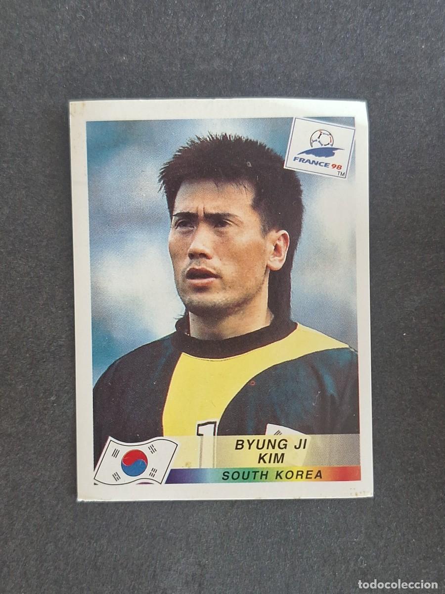Cromos de f&uacute;tbol: L1 BYUNG JI KIM SELECCION KOREA DEL SUR 337 MUNDIAL FRANCIA 98 PANINI NUNCA PEGADO SIN PEGAR