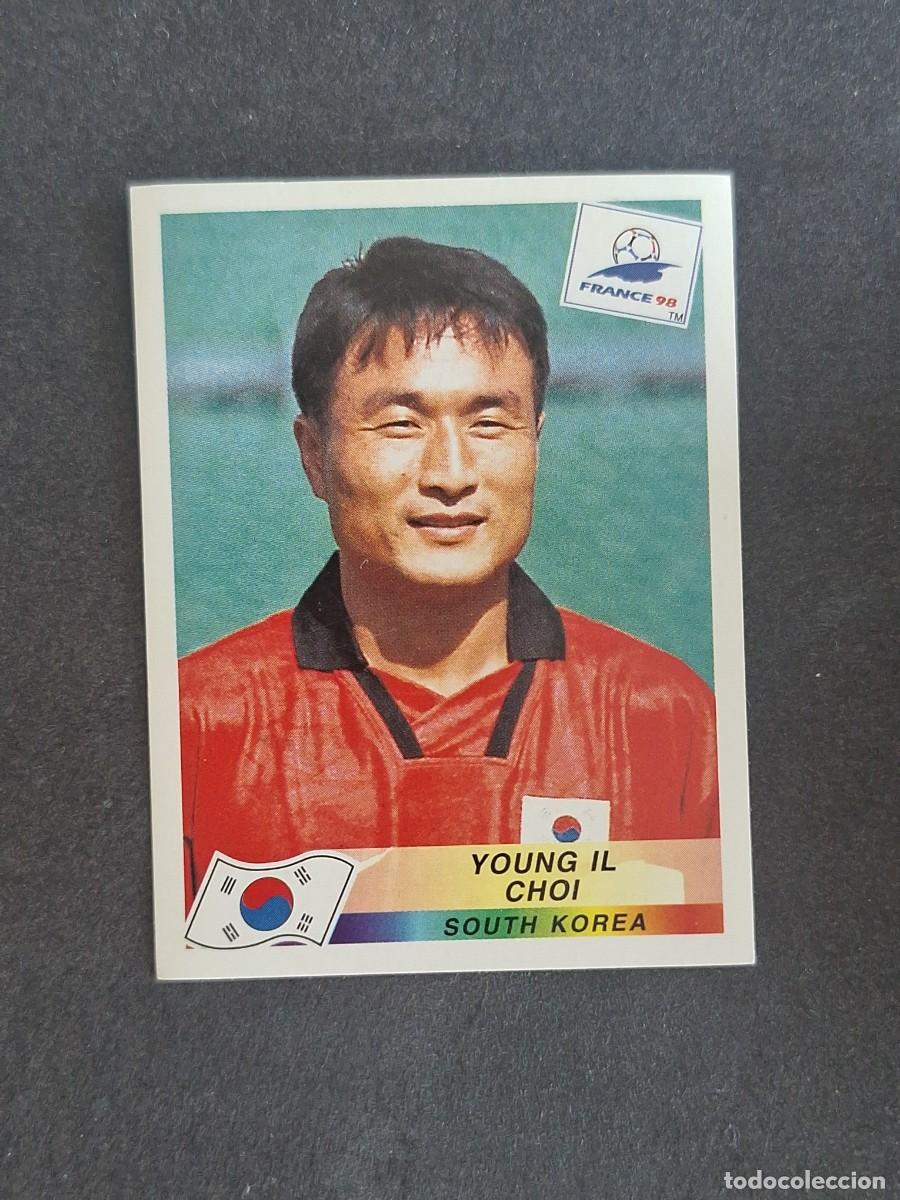 Cromos de f&uacute;tbol: L1 YOUNG IL CHOI SELECCION KOREA DEL SUR 338 MUNDIAL FRANCIA 98 PANINI NUNCA PEGADO SIN PEGAR