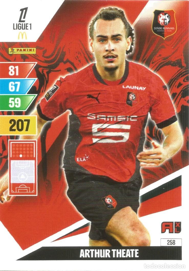 Cromos de f&uacute;tbol: Carta N&uacute;mero 258 - A. Theate - Rennais - Ligue 1 McDonald's 2024-25 - Adrenalyn XL (Panini, 2024)