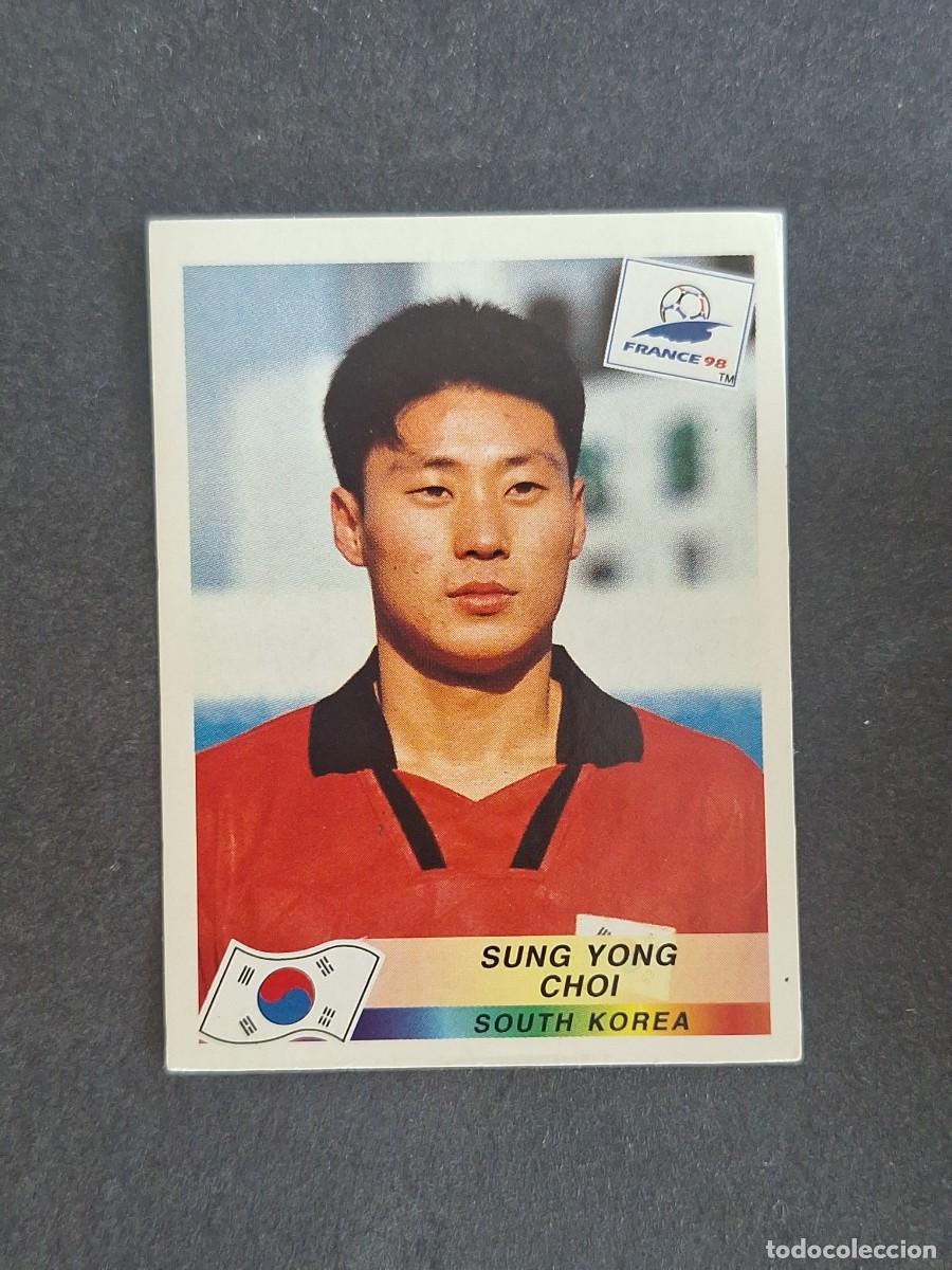 Cromos de f&uacute;tbol: L1 SUNG YONG CHOI SELECCION KOREA DEL SUR 341 MUNDIAL FRANCIA 98 PANINI NUNCA PEGADO SIN PEGAR