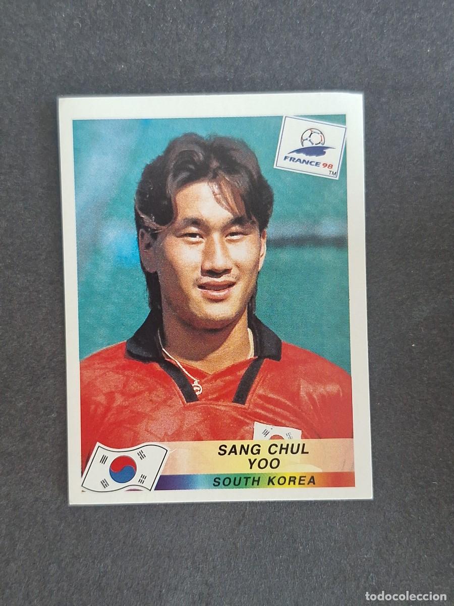 Cromos de f&uacute;tbol: L1 SANG CHUL YOO SELECCION KOREA DEL SUR 343 MUNDIAL FRANCIA 98 PANINI NUNCA PEGADO SIN PEGAR