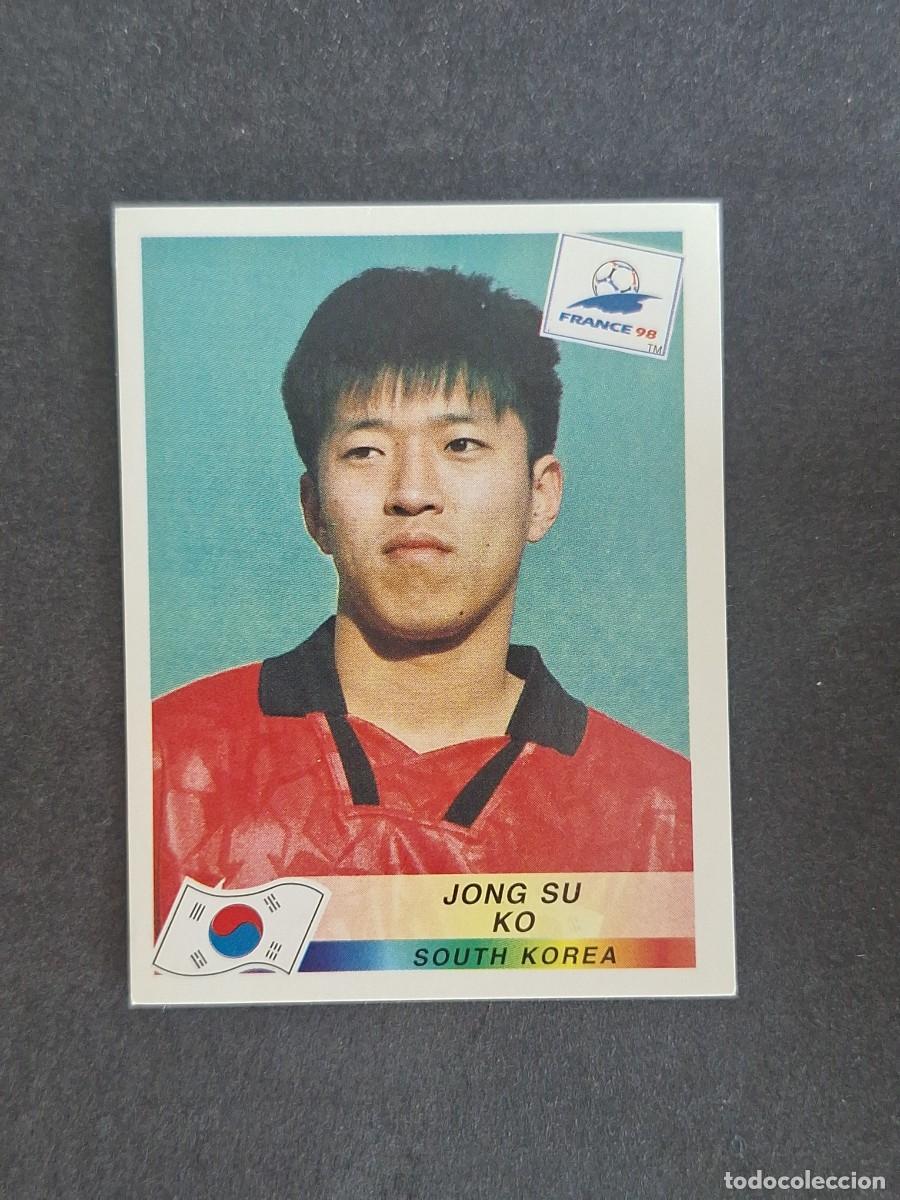 Cromos de f&uacute;tbol: L1 JONG SU KO SELECCION KOREA DEL SUR 344 MUNDIAL FRANCIA 98 PANINI NUNCA PEGADO SIN PEGAR