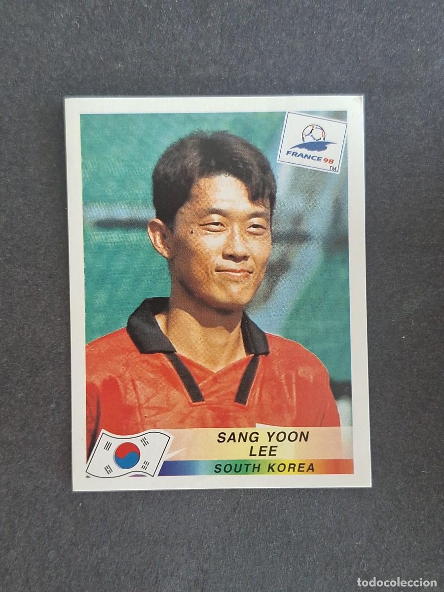 Cromos de f&uacute;tbol: L1 SANG YOON LEE SELECCION KOREA DEL SUR 345 MUNDIAL FRANCIA 98 PANINI NUNCA PEGADO SIN PEGAR