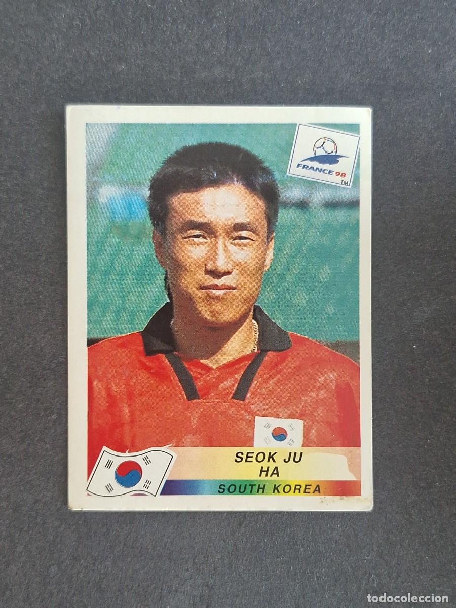 Cromos de f&uacute;tbol: L1 SEOK JU HA SELECCION KOREA DEL SUR 346 MUNDIAL FRANCIA 98 PANINI NUNCA PEGADO SIN PEGAR