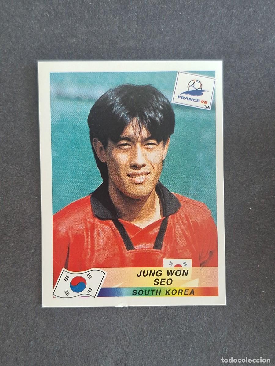 Cromos de f&uacute;tbol: L1 JUNG WON SEO SELECCION KOREA DEL SUR 347 MUNDIAL FRANCIA 98 PANINI NUNCA PEGADO SIN PEGAR