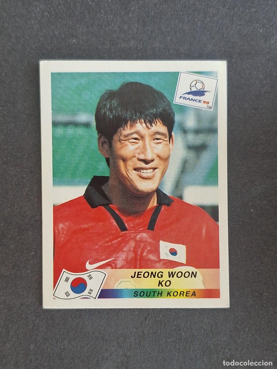 Cromos de f&uacute;tbol: L1 JEONG WOON KO SELECCION KOREA DEL SUR 348 MUNDIAL FRANCIA 98 PANINI NUNCA PEGADO SIN PEGAR