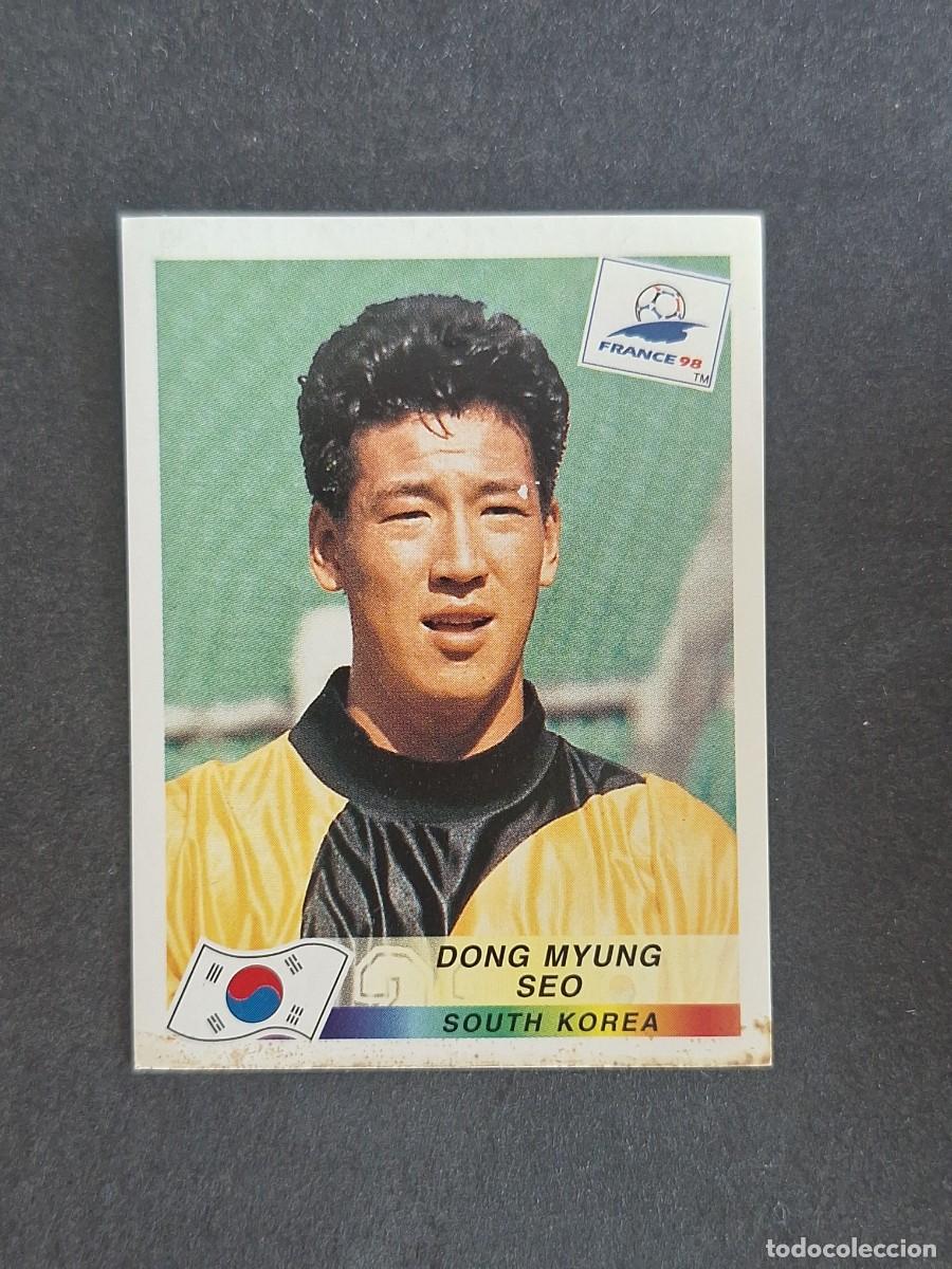 Cromos de f&uacute;tbol: L1 DONG MYUNG SEO SELECCION KOREA DEL SUR 352 MUNDIAL FRANCIA 98 PANINI NUNCA PEGADO SIN PEGAR