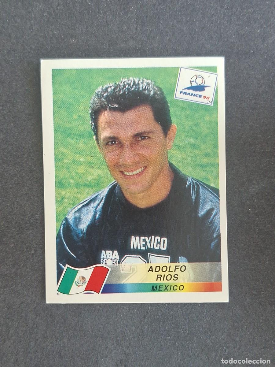 Cromos de f&uacute;tbol: L1 ADOLFO RIOS SELECCION MEXICO 355 MUNDIAL FRANCIA 98 PANINI NUNCA PEGADO SIN PEGAR