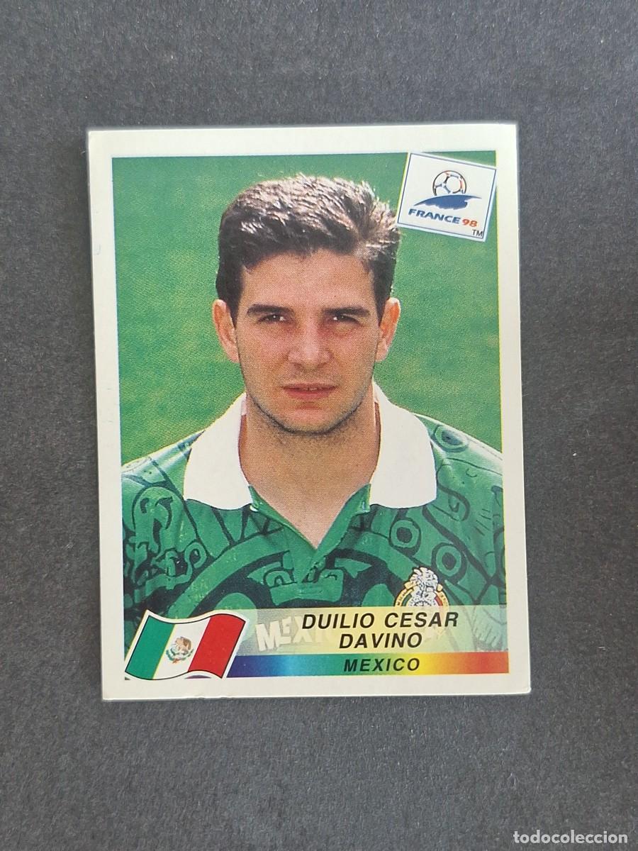 Cromos de f&uacute;tbol: L1 DUILIO CESAR DAVINO SELECCION MEXICO 357 MUNDIAL FRANCIA 98 PANINI NUNCA PEGADO SIN PEGAR