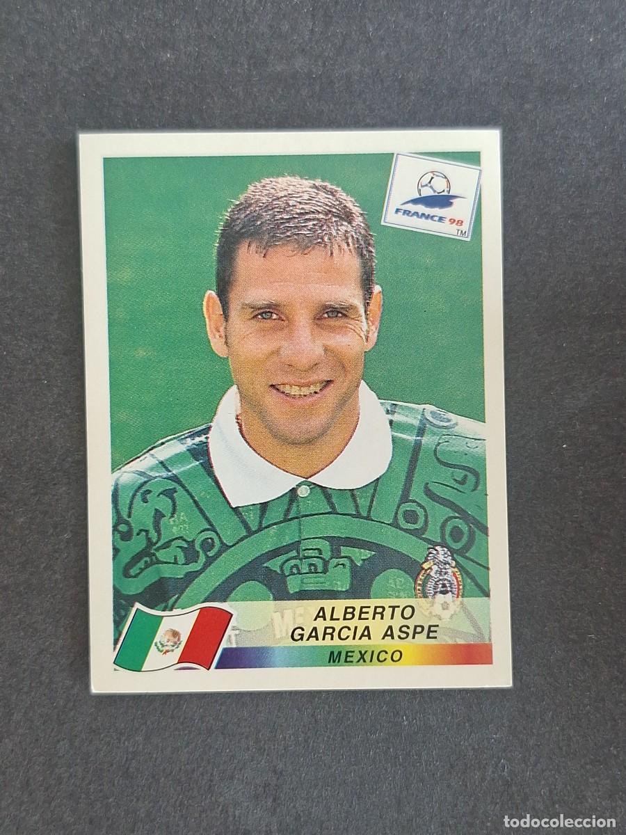 Cromos de f&uacute;tbol: L1 ALBERTO GARCIA ASPE SELECCION MEXICO 362 MUNDIAL FRANCIA 98 PANINI NUNCA PEGADO SIN PEGAR